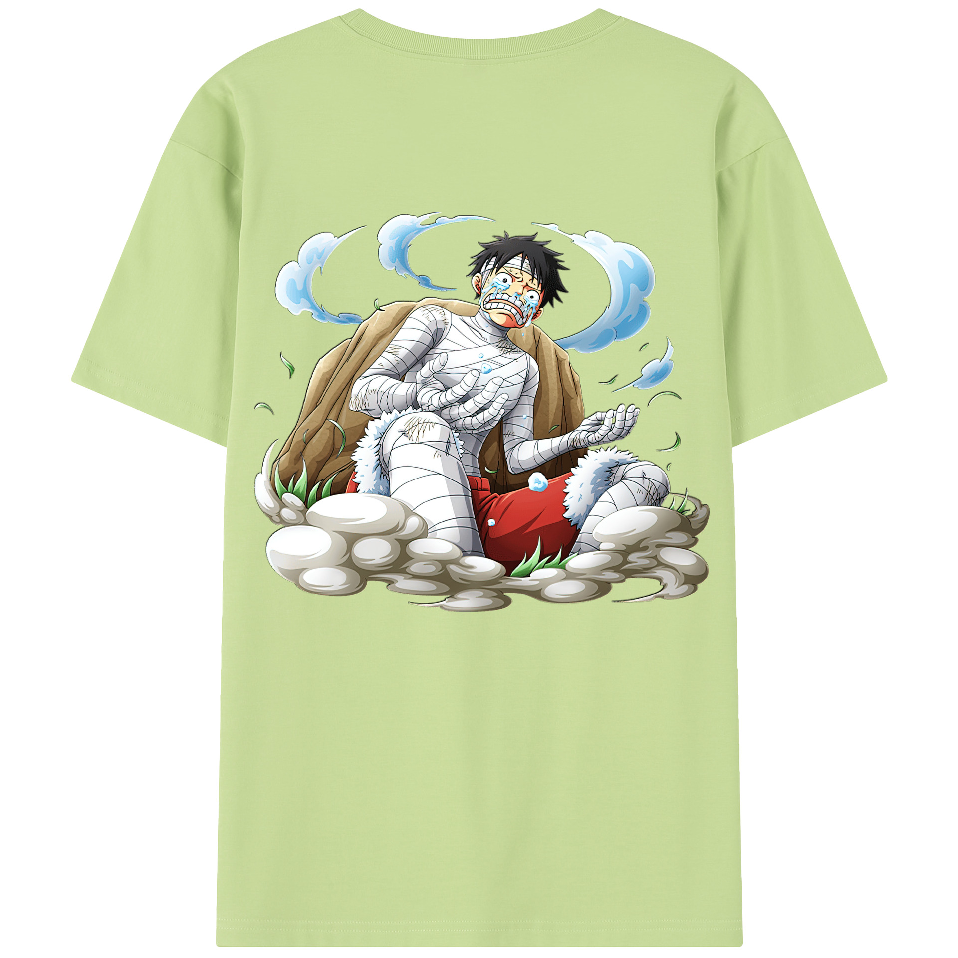 ワンピース モンキー・D・ルフィ ONE PIECE Monkey D. Luffy 綿100％半袖Tシャツ（背面プリント）